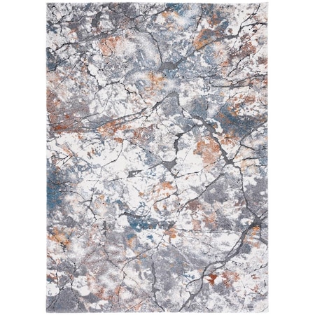 Safavieh 3 x 5 ft. Cyrus Shag Power Loomed Rectangle Rug Grey & Ivory CYR142F-3